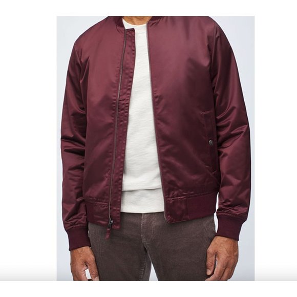 Bonobos | Jackets & Coats | Bonobos Boulevard Bomber Jacket Burgundy M | Poshmark